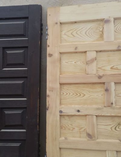 Renovación de madera con chorros a presión